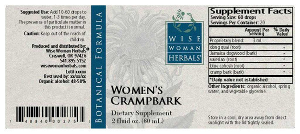 Wise Woman Herbals, Women's Crampbark Compound, 2 fl oz
