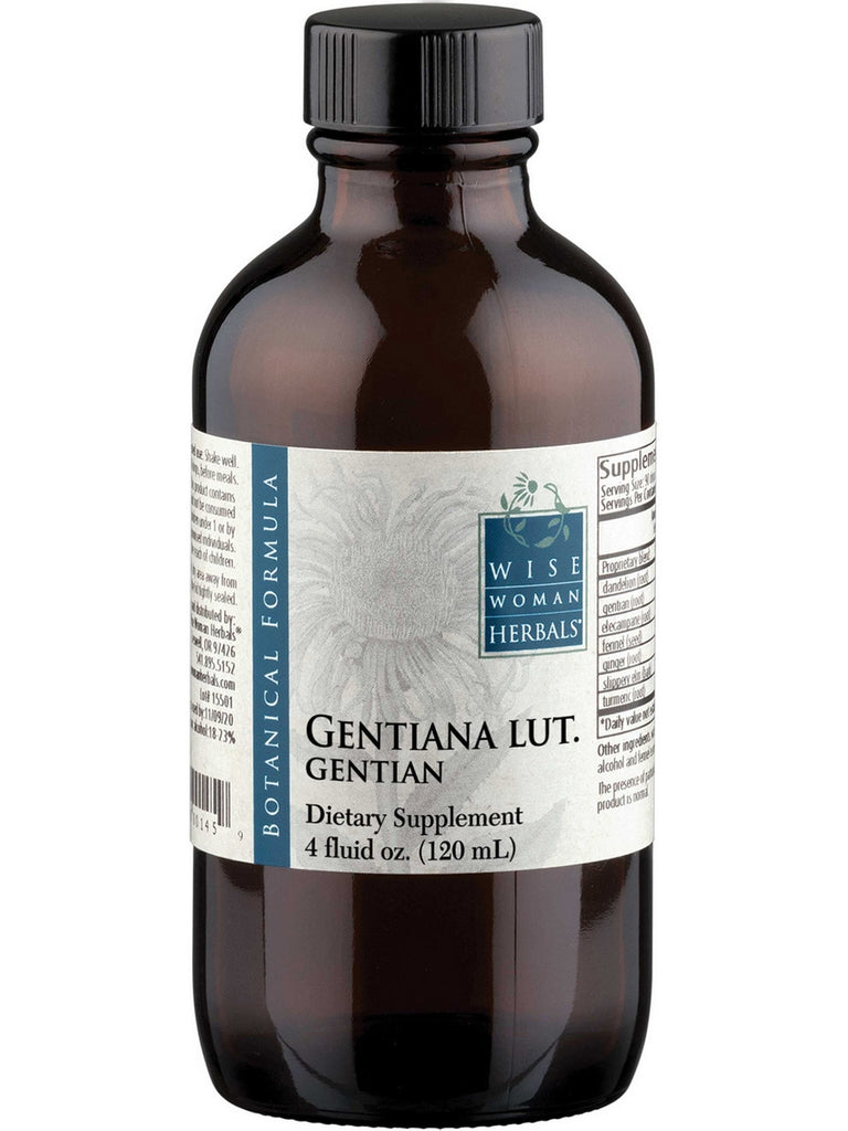 Wise Woman Herbals, Gentian (Gentiana lutea), 4 fl oz