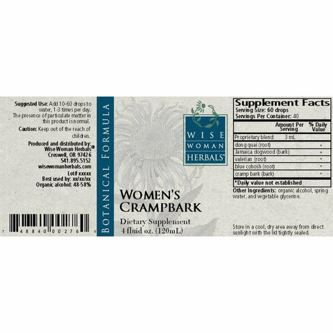 Wise Woman Herbals, Women's Crampbark Compound, 4 fl oz