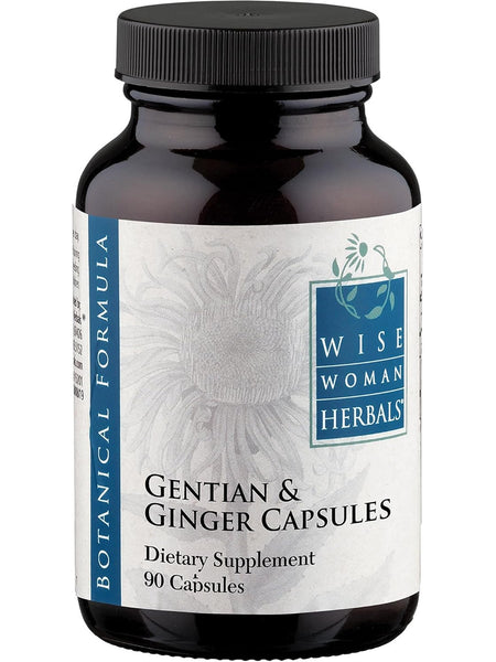 Wise Woman Herbals, Gentian & Ginger Capsules, 90 Capsules