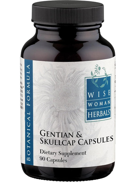 Wise Woman Herbals, Gentian & Skullcap Capsules, 90 Capsules