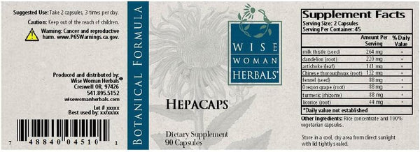 Wise Woman Herbals, Hepacaps, 90 Capsules