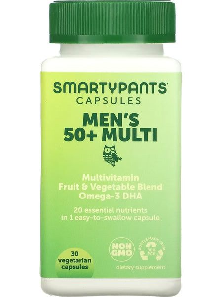 SmartyPants Vitamins, Men's 50+ Multi, 30 Vegetarian Capsules