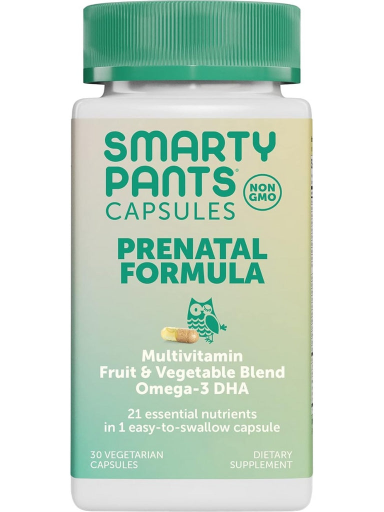 SmartyPants Vitamins, Prenatal Formula, 30 Vegetarian Capsules