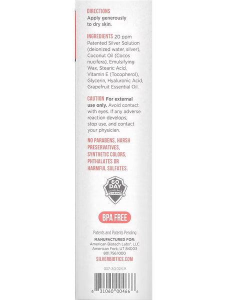 Silver Biotics, Advanced Healing Skin Cream Grapefruit, 3.4 oz