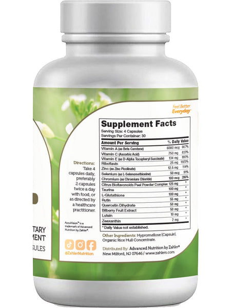Advanced Nutrition by Zahler, AccuVision, 120 Capsules