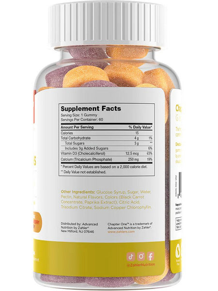 Advanced Nutrition by Zahler, Bone Gummies, 60 Gummies