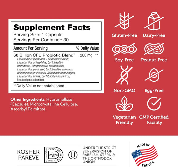 Advanced Nutrition by Zahler, BioDophilus 60B, 30 Capsules