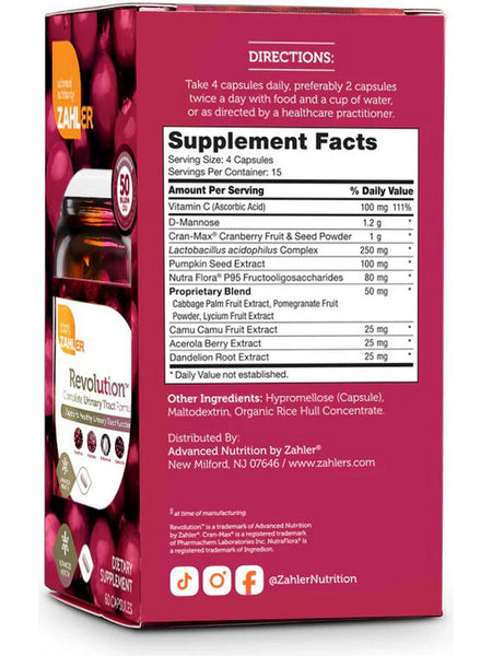 Advanced Nutrition by Zahler, UT Revolution, 120 Capsules