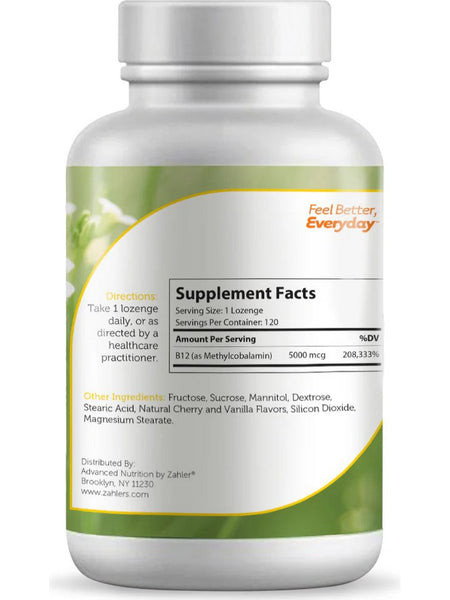 Advanced Nutrition by Zahler, B12 Energizer+, 120 Lozenges