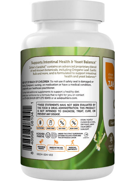 Advanced Nutrition by Zahler, CandAid, 60 Capsules