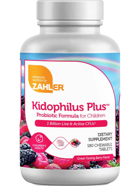 Advanced Nutrition by Zahler, Kidophilus Plus, 180 Chewable Tablets