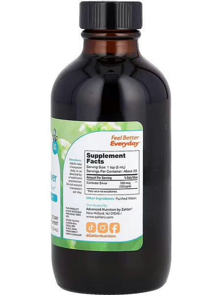 Advanced Nutrition by Zahler, Colloidal Silver, 4 fl oz