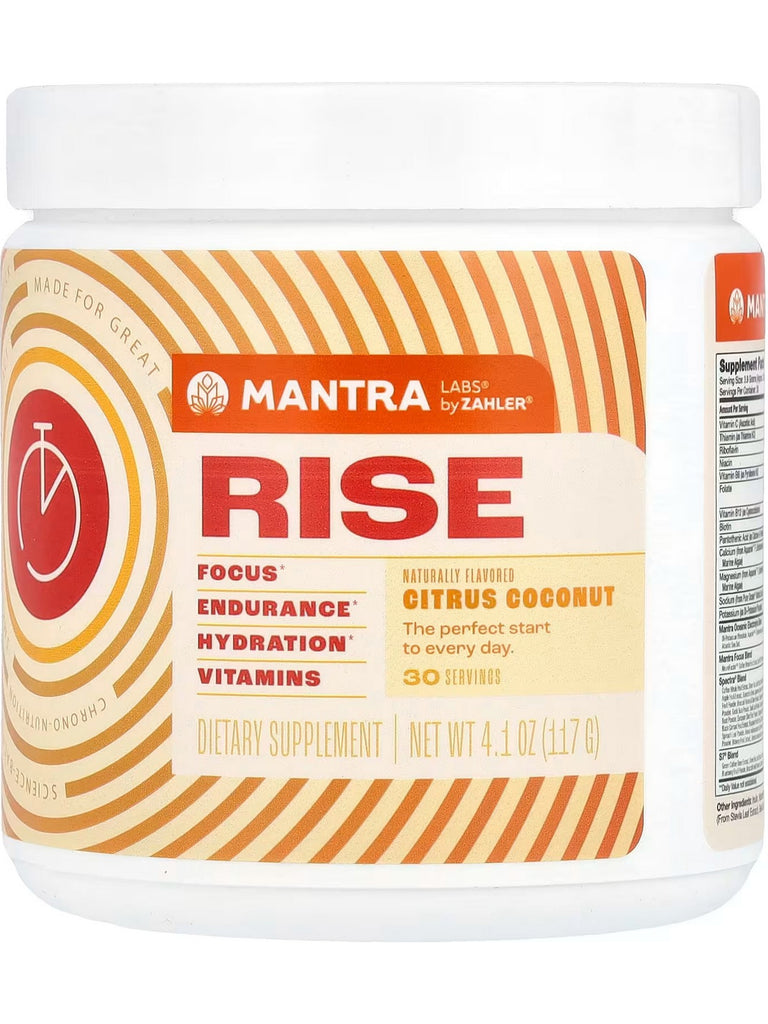 Advanced Nutrition by Zahler, Mantra, Rise Tub, Citrus Coconut, 4.1 oz