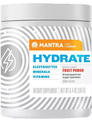 Advanced Nutrition by Zahler, Hydrate, Fruit Punch Tub, 6.4 oz