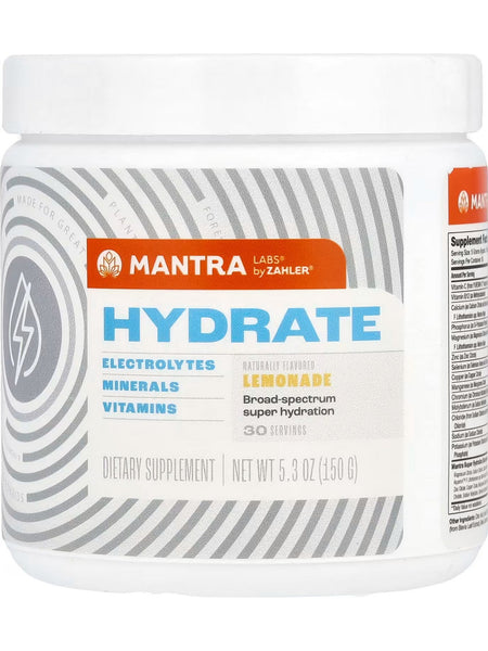 Advanced Nutrition by Zahler, Hydrate, Lemonade Tub, 5.3 oz