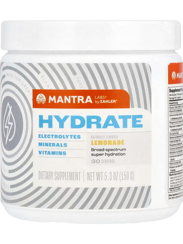 Advanced Nutrition by Zahler, Hydrate, Lemonade Tub, 5.3 oz