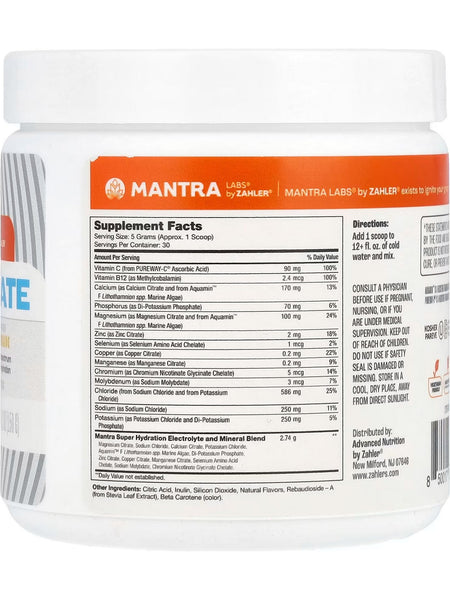 Advanced Nutrition by Zahler, Hydrate, Lemonade Tub, 5.3 oz