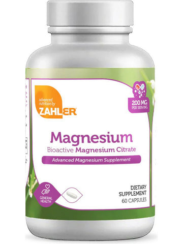 Advanced Nutrition by Zahler, Magnesium, Bioactive Magnesium Citrate, 60 Capsules
