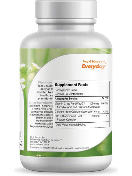 Advanced Nutrition by Zahler, PureWay-C 1000 mg, 90 Tablets