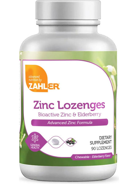 Advanced Nutrition by Zahler, Zinc + Elderberry Lozenges, 90 Lozenges