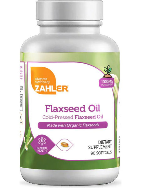 Advanced Nutrition by Zahler, Flax Seed Oil 1000 mg, 90 Softgels