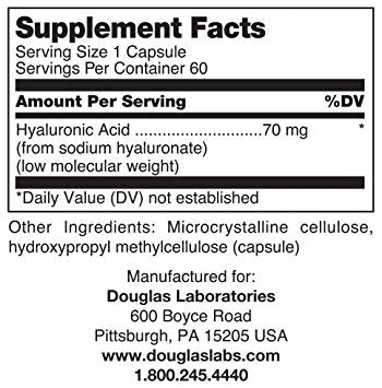 Douglas Labs, Hyaluronic Acid, 60 vegcaps