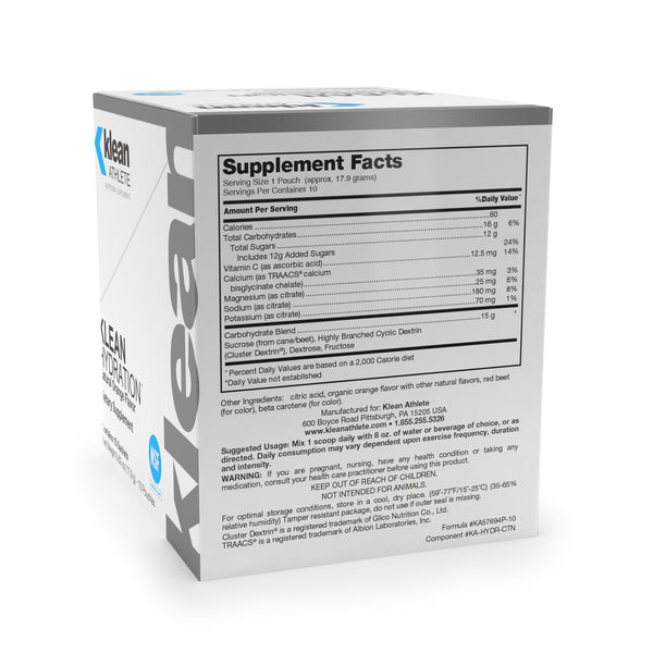 Douglas Labs, Klean Athlete, Klean Hydration Sachets, 10 servings