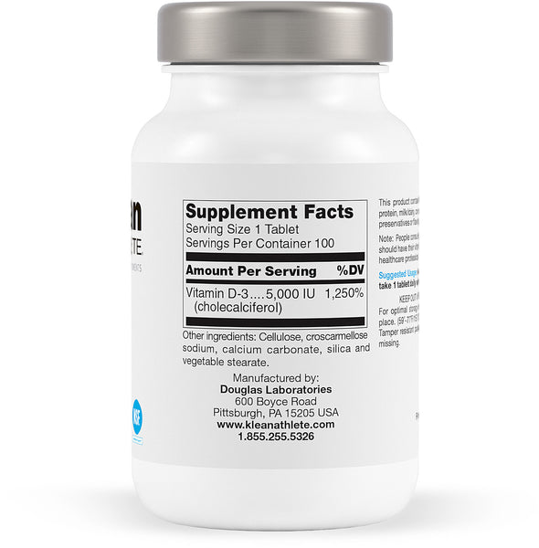 Douglas Labs, Klean Athlete, Klean D, 5000 IU, 100 tabs