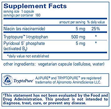 Pure Encapsulations, L-Tryptophan, 180 caps
