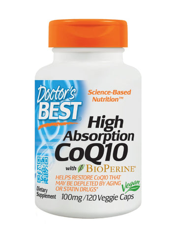 High Absorption CoQ10 with BioPerine, 100 mg, 120 veggie caps, Doctor's Best