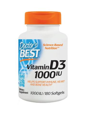 Best Vitamin D3, 1000IU, 180 soft gels, Doctor's Best