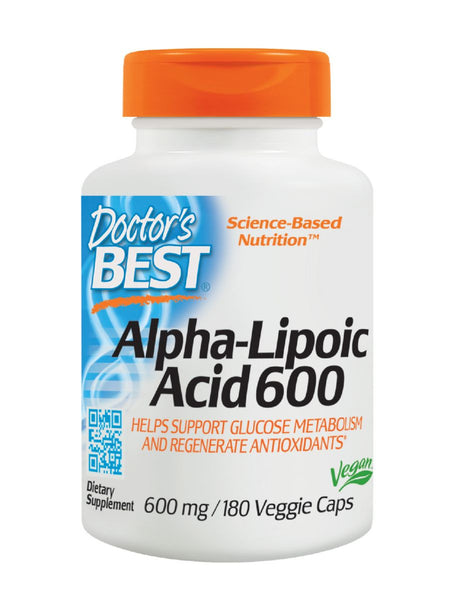 Best Alpha-Lipoic Acid, 600 mg, 180 veggie caps, Doctor's Best