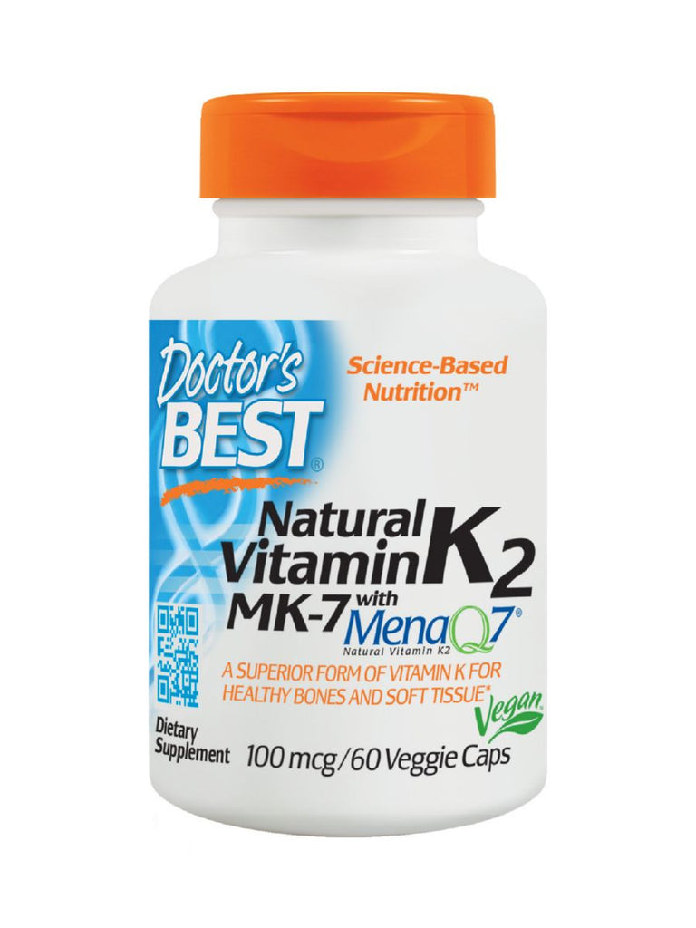 Doctor's Best, Vitamin K2, 100 mcg, 60 veggie caps