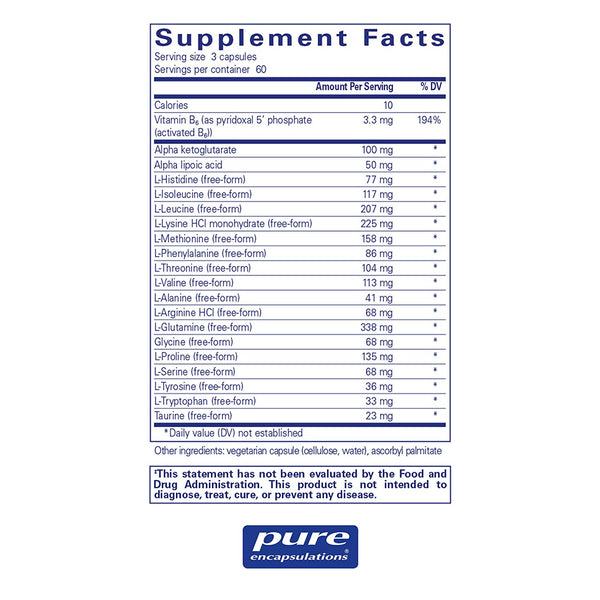 Pure Encapsulations, Amino-NR, 180 caps