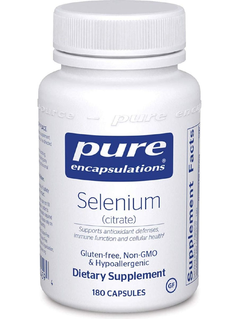 Pure Encapsulations, Selenium (citrate) 200 mcg, 180 vcaps