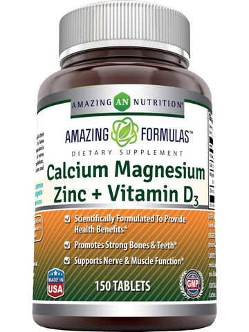 Amazing Formulas, Calcium Magnesium, Zinc + Vitamin D3, 150 Tablets