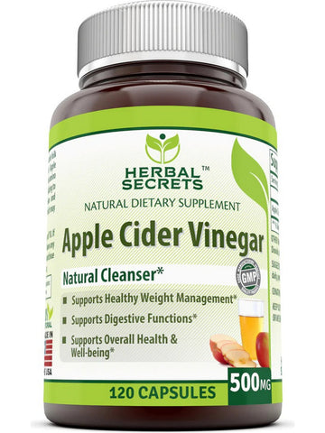 Herbal Secrets, Apple Cider Vinegar, 500 mg, 120 Capsules