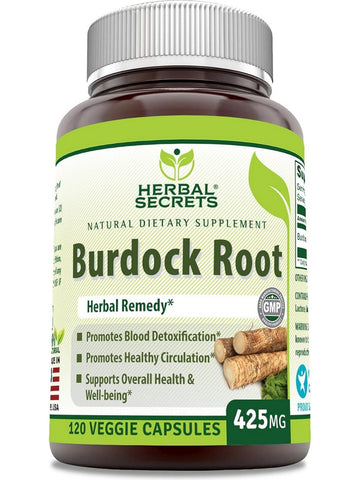 Herbal Secrets, Burdock Root, 425 mg, 120 Veggie Capsules