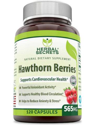 Herbal Secrets, Hawthorn Berries, 565 mg, 120 Capsules