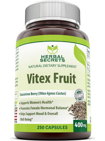 Herbal Secrets, Vitex Fruit, 400 mg, 250 Capsules