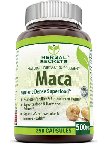 Herbal Secrets, Maca, 500 mg, 250 Capsules