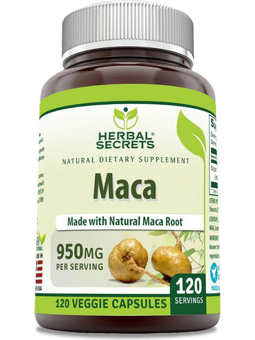 Herbal Secrets, Maca, 950 mg, 120 Veggie Capsules