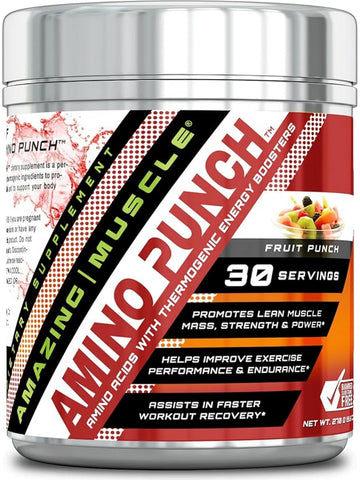 Amazing Muscle, Amino Punch, Fruit Punch, 8.9 oz