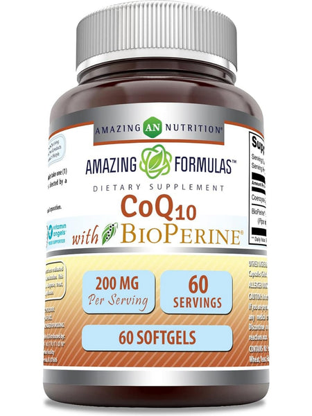 Amazing Formulas, CoQ10 with Bioperine, 200 mg, 60 Softgels