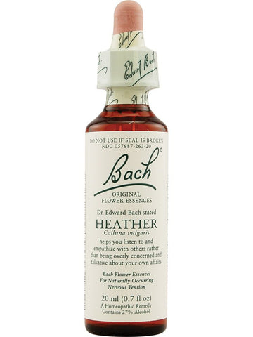 Bach Original Flower Essences, Heather Flower Essence, 0.7 oz (20 ml)