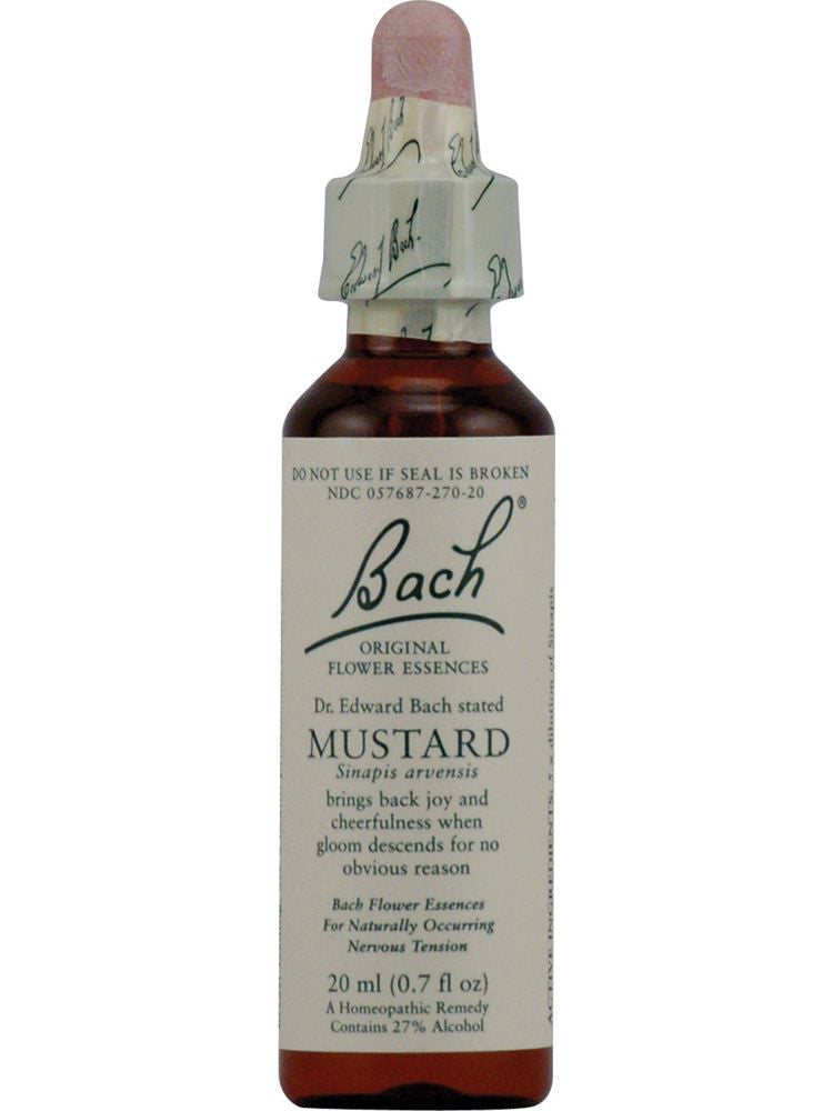 Bach Original Flower Essences, Mustard Flower Essence, 0.7 oz (20 ml)