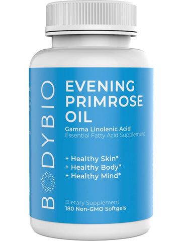 BodyBio, Evening Primrose Oil, 180 Non-GMO Softgels