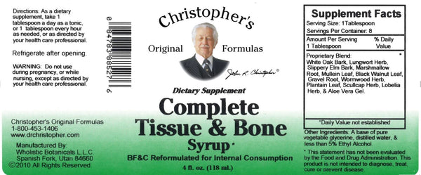 Christopher's Original Formulas, Complete Tissue & Bone Syrup, 4 fl oz