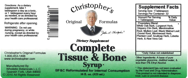 Christopher's Original Formulas, Complete Tissue & Bone, 16 fl oz
